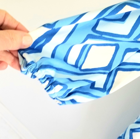 J. McLaughlin blue off-white Catalina cloth Emer dress NWT - Picture 4 of 7